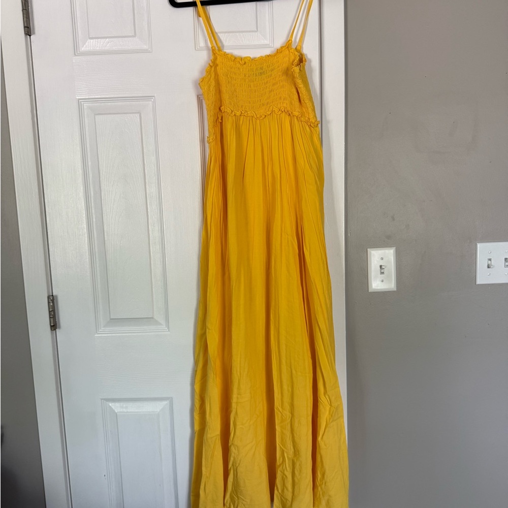 Pomander Place Tuckernuck Yellow Sleeveless Tank Maxi Dress Summer